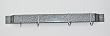 24 x 2 Bar Pot Rack Material: Hammered Steel/Chrome