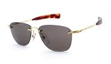 American Optical Sunglasses - Flight Gear II OP Titanium Rimless / Frame: Silver Lens: Grey (55 mm)