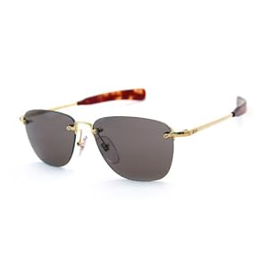 American Optical Sunglasses - Flight Gear II OP Titanium Rimless / Frame: Silver Lens: Grey (55 mm)