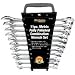 Wilmar W1062 11 Piece Metric Polished Combo Wrench Set with Rack