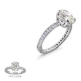 0.85 ct DIAMOND ANTIQUE STYLE ENGAGEMENT RING SETTING made in PLATINUM