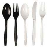 WHITE FLEXIBLE NEATLY PACKED MEDIUMWEIGHT POLYPROPYLENE PLASTIC KNIVES 1000CS