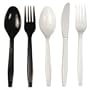 WHITE FLEXIBLE NEATLY PACKED MEDIUMWEIGHT POLYPROPYLENE PLASTIC KNIVES 1000CS