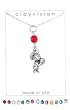 Clayvision Basketball Free Throw Girl Charm Necklace with Birthstone/Team Color Swarovski Crystal
