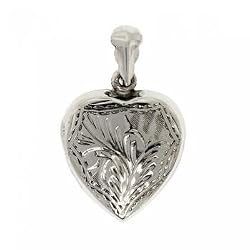 2 Picture Heart Locket Made of Solid Sterling Silver 925