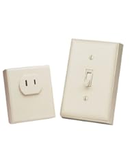 Home Improvement: Heath Zenith BL-6136-LA Basic Solutions Wireless Switch and Plug-in, Light Almond - Heath Zenith