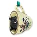 pug23 - NEW Black Pug Christmas Ornament Cup of Tea