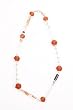 Necklace: Short Pipette With Amber Beads