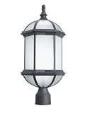Woodbridge Lighting 61036WL-BKP Glenwood 1-Light Outdoor Post Mount, Powder Coat Black