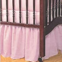 Standard Crib Solid Dust Ruffles - Color pink