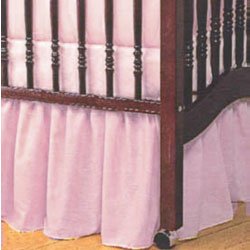Standard Crib Solid Dust Ruffles - Color pink