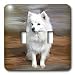 Dogs American Eskimo - American Eskimo Toy Dog - Light Switch Covers - double toggle ...