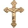 17.50X13.00 Mm 14K Yellow Gold Crucifix Lapel Pin