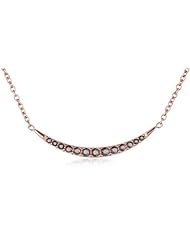 Fossil Crescent Rose Pendant Necklace, 15"
