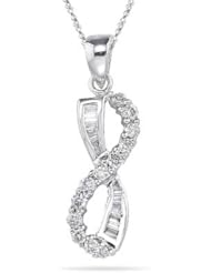 0.44 Cts Diamond Pendant in 18K White Gold