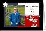 Merry Christmas- Texas Flag and Longhorn Card