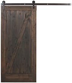 Rustica Ironwood 3 ft x 7 ft Grey ZBarn Door with High Rise System