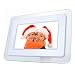 7 White digital photo frame with vertical & horizontal positioning