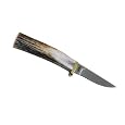 Silverstag Small Gamer ES Most Blade Design Elk Antler Beam Handle Clean Balanced
