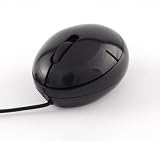 Produkt-Bild: Schwarze USB Ei-Maus / Maus im Ei-Form / Eiermaus / Laptop, Notebook Maus f&uuml;r alle Systeme Marke Incutex