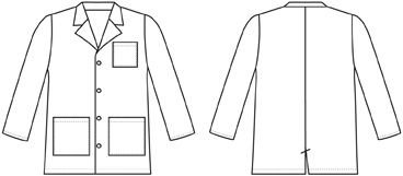 Landau 7003 Kid's Size Lab Coat White Size 7