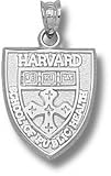 Harvard Crimson Solid Sterling Silver Public Health School Shield Pendant