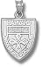 Harvard Crimson Solid Sterling Silver Public Health School Shield Pendant