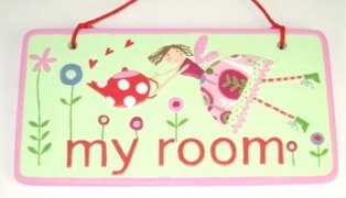 Childrens Toyshop  Toys : Gisela Graham Tea Party My Room Plaque