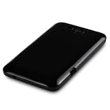 HTC TITAN GEL SKIN CASE - SOLID BLACK, WITH QUBITS-BRANDED MICROFIBER CLEANING CLOTH