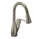 MOEN 7599SL Medora Single Handle Kitchen Faucet with Pullout Spout, Stainless