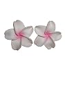 HAWAIIAN LARGE FIMO PLUMERIA EARRINGS-1"
