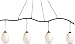 Z-Lite 131-4SB-WHITE 61-Inch 4-Light Billiard / Island Fixture with Glass Shades