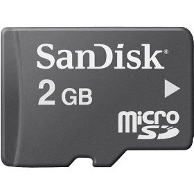 SanDisk SDSDQ-002G-A11M MicroSD 2GB Card Black.