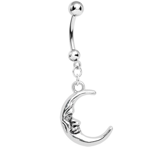 Man in the Moon Belly Ring