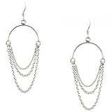 Solid Sterling Silver Dangle Earrings Cuban Links