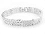 New Heavy 47g Sterling Silver Diamond-Cut Mens Bracelet