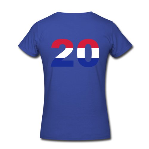 Spreadshirt Damen 20 Netherlands Flag – T-Shirt, royalblau, M