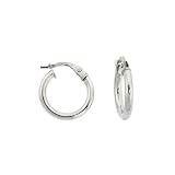 Karat Platinum 1/2 Inch Hoop Earrings