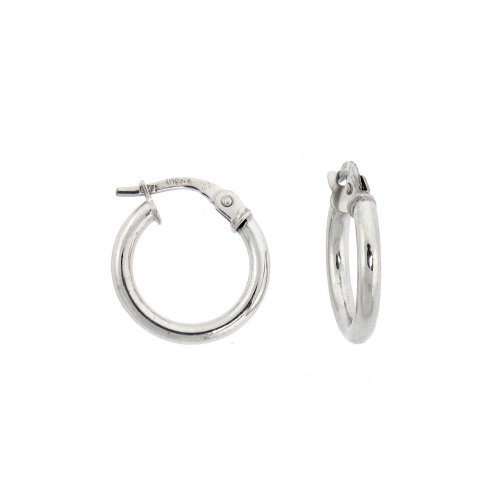 Karat Platinum 1/2 Inch Hoop Earrings