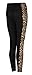 Forever Womens Plus Size Animal Leopard Side Panel Leggings
