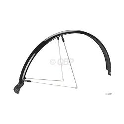 Planet Bike Hardcore Recumbant Bicycle Fender with Stainless Steel Hardware and Mud Flap (Rear, Black, 26-Inch Tires/50mm Wide)