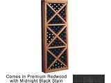 Wine Cellar Innovations Designer Series Collection Premium Redwood with Midnight Black Stain Solid Diamond Cube 72x24x13-in.