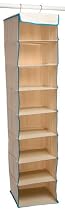 Closet Complete 23019 Organizing For Dummies Hanging 8 Shelf Organizer All Canvas