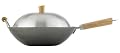 Helen Chen's Asian Kitchen Flat Bottom Carbon Steel 14-Inch Lidded Wok Set