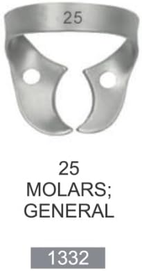 25 Molars; General, Rubber Dam Clamp