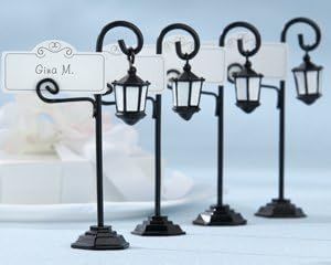 Bourbon Street Streetlight Place Card Holder with Coordinating Place Cards (Set of 4), 1 piece by EventFavor