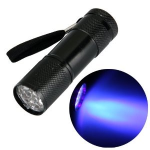 UV Ultra Violet Blacklight 9 LED Flashlight Torch Light