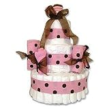 Trend Lab 3 Tier Diaper Cake (Maya-Pink and Brown)