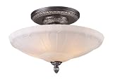 Landmark 66093-4 Restoration 4-Light 13-Inch Semi-Flush Mount, Dark Silver