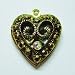 Jolee's Boutique Locket Antique Heart AB Pendant